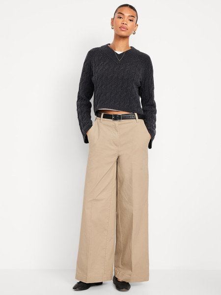 Extra High-Waisted Super Wide-Leg Chino Pants | Old Navy (US)