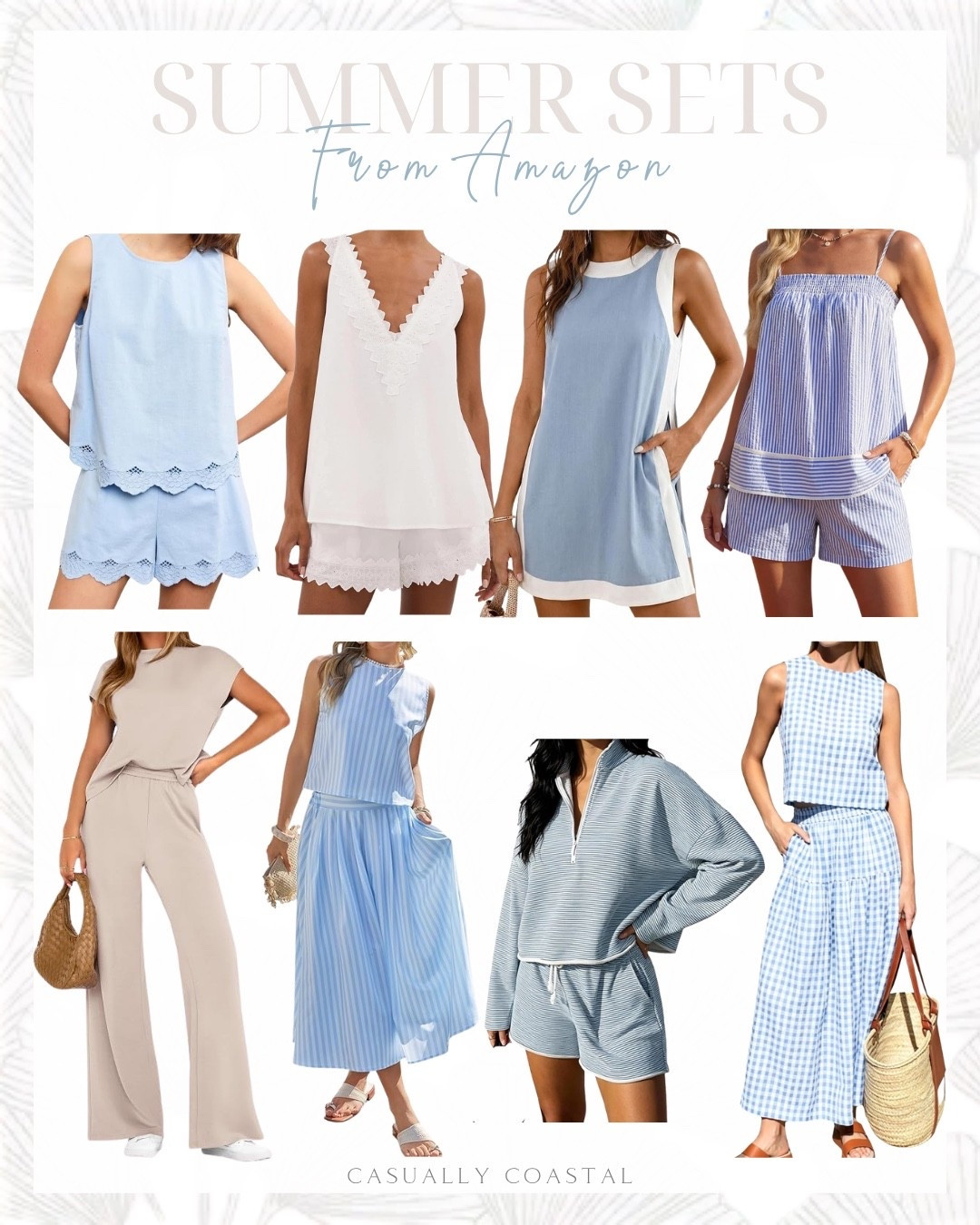 Summer Sets From Amazon

Amazon matching set, coastal matching set, Amazon outfit, blue matching set, white matching set, round neck sleeveless scallop embroidered edge set, summer outfit, gingham 2 piece set, crop top and skirt set, white lace set, color block set, quarter zip sweatshirt set, 2 piece skirt set, lounge set, Amazon lounge set

#LTKSeasonal