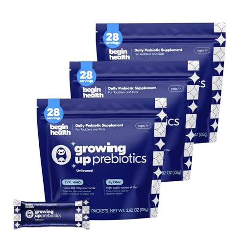 Begin Health Growing Up Prebiotics for Kids 84-Packs | Prebiotic Soluble Powder Stool Softeners and Digestive Gut Health Supplement | Ideal to Mix with Kids Daily Beverages and Soft Foods - Unflavored | Amazon (US)