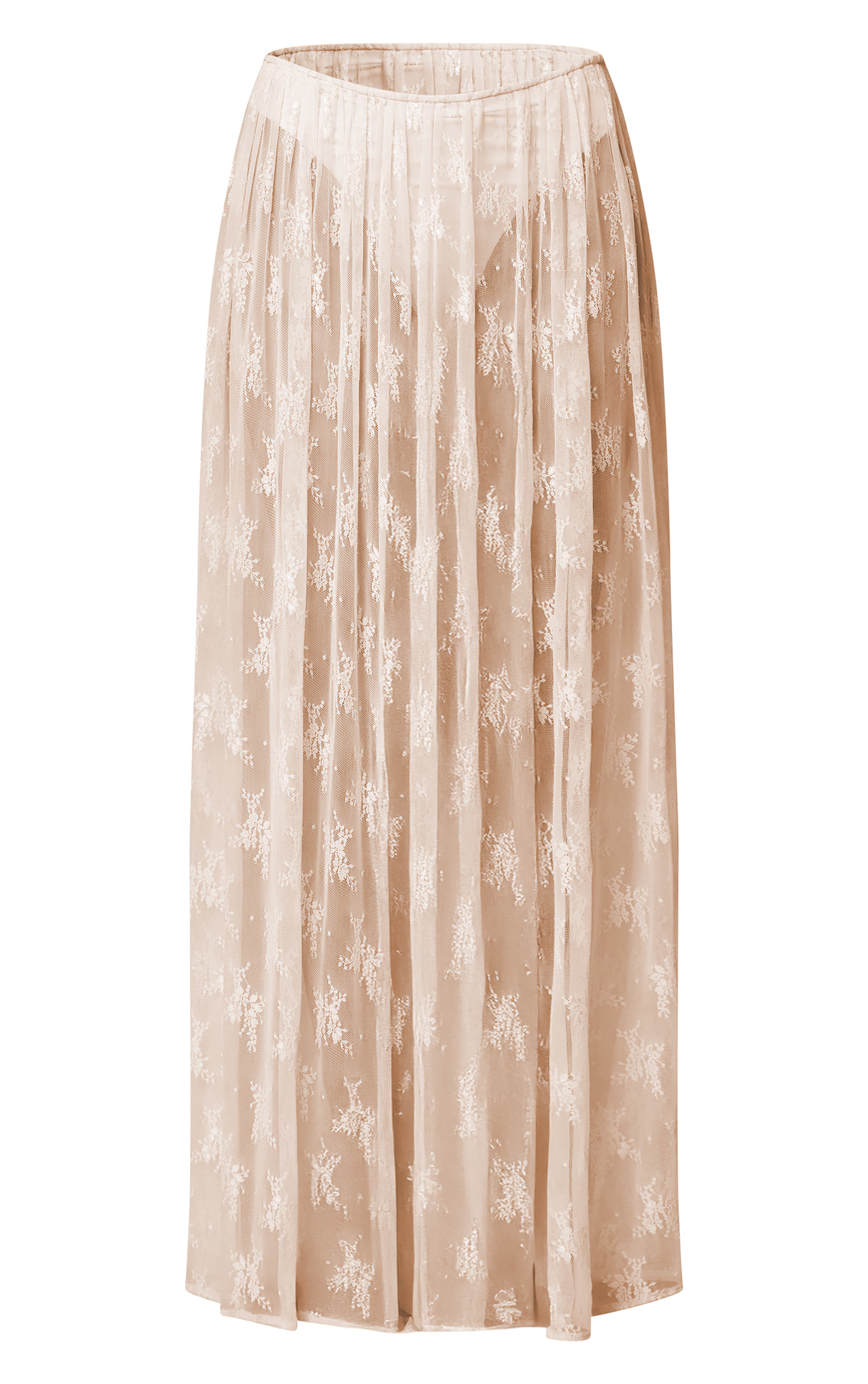 Almond Sheer Lace Maxi Skirt | PrettyLittleThing US