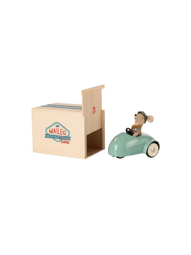 Maileg Mouse Car with Garage Blue | Weston Table