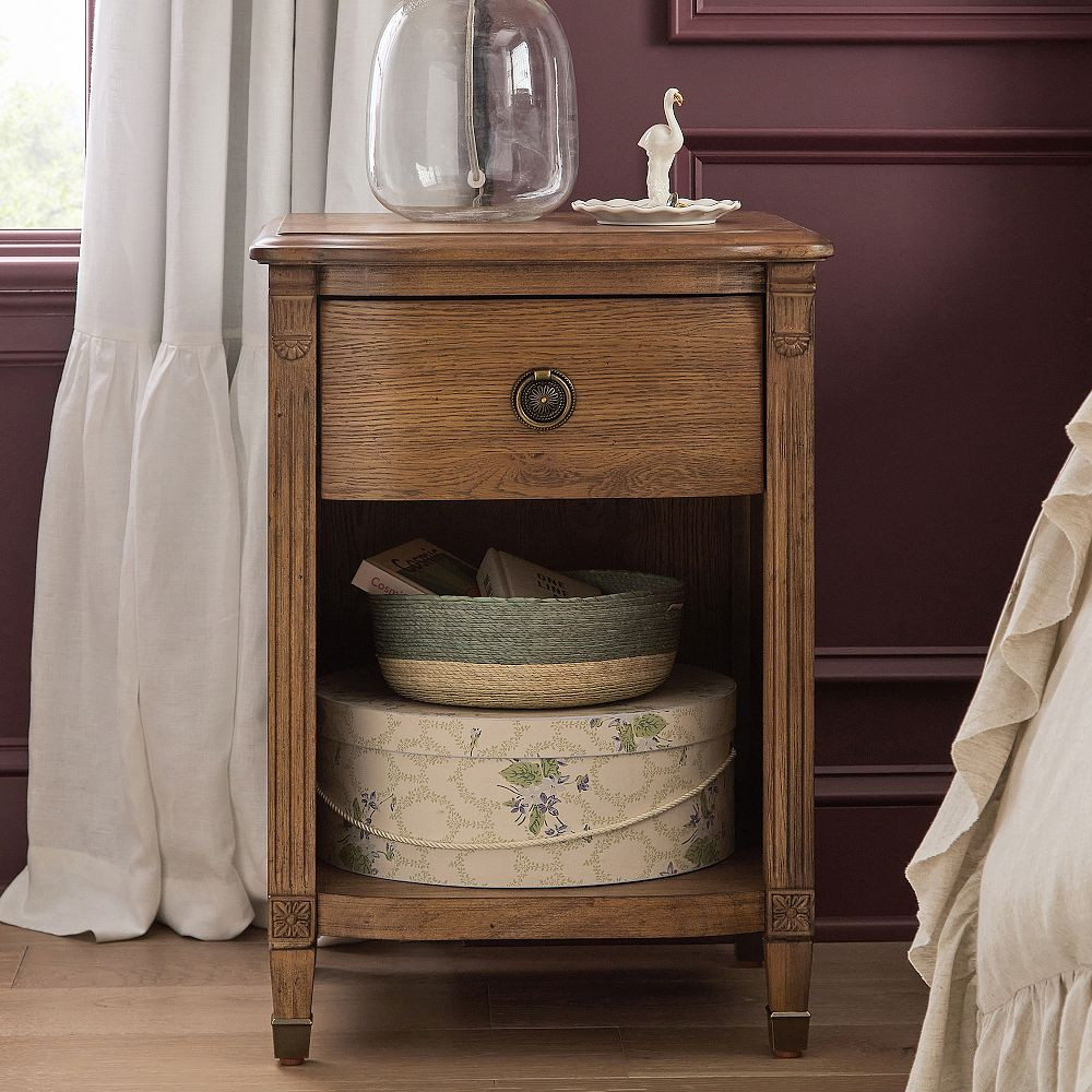Chris Loves Julia Aged Oak Nightstand (18") | Pottery Barn Teen