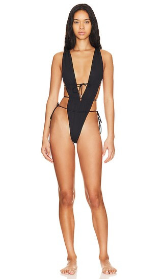 Heart Of Gold One Piece in Black | Revolve Clothing (Global)