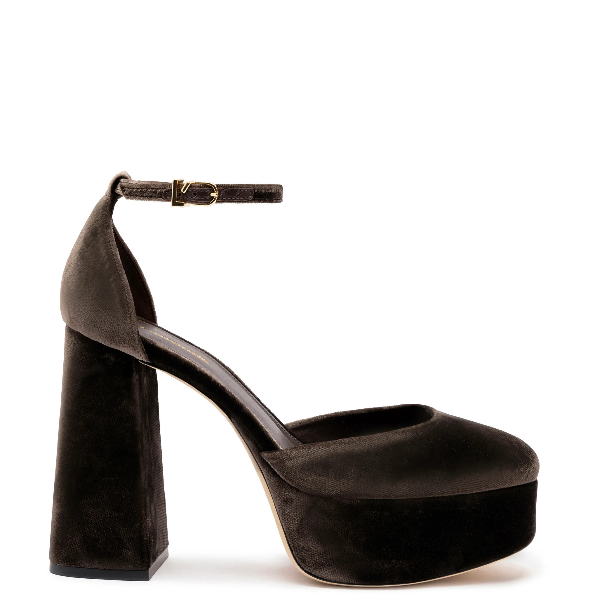 Ari Pump In Expresso Velvet | Larroude