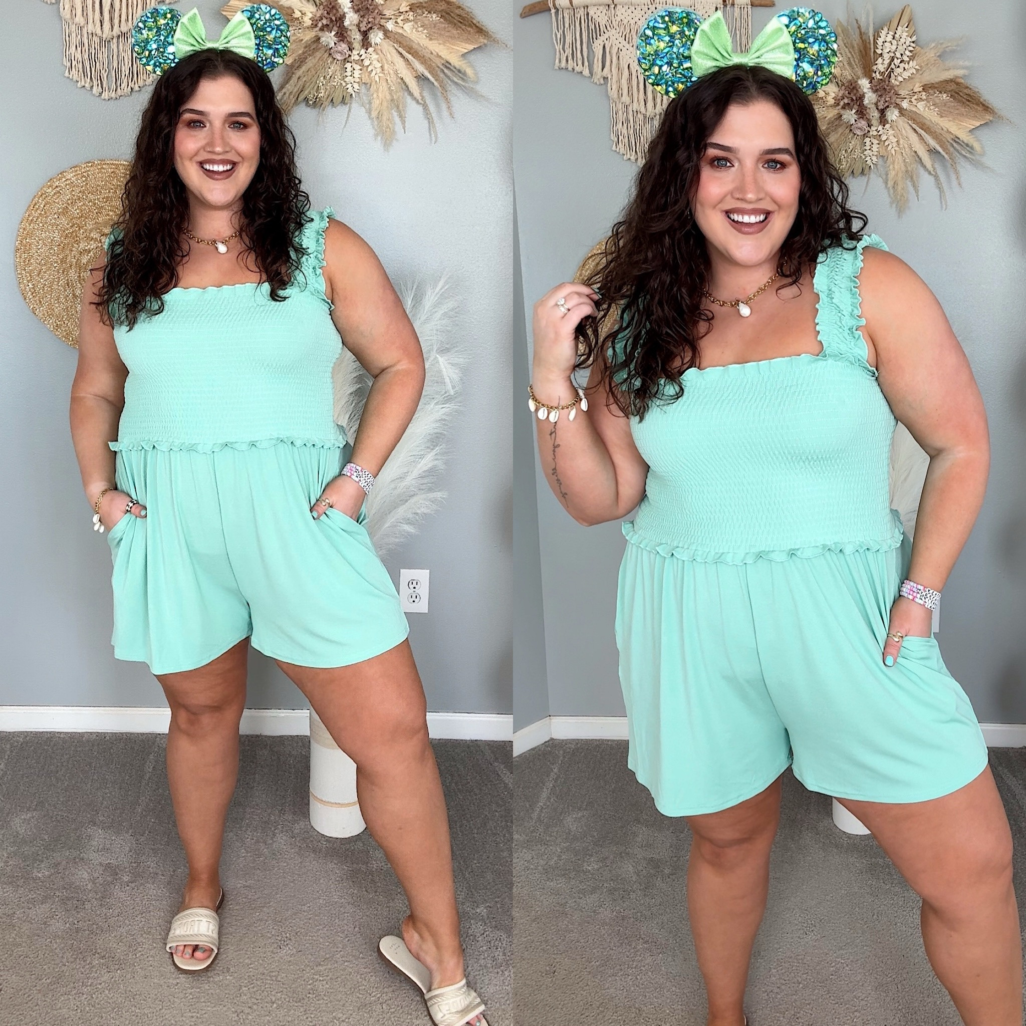 Disney World outfit inspo 🦋 Casual stretchy Amazon romper size L 

#LTKSeasonal #LTKStyleTip #LTKPlusSize