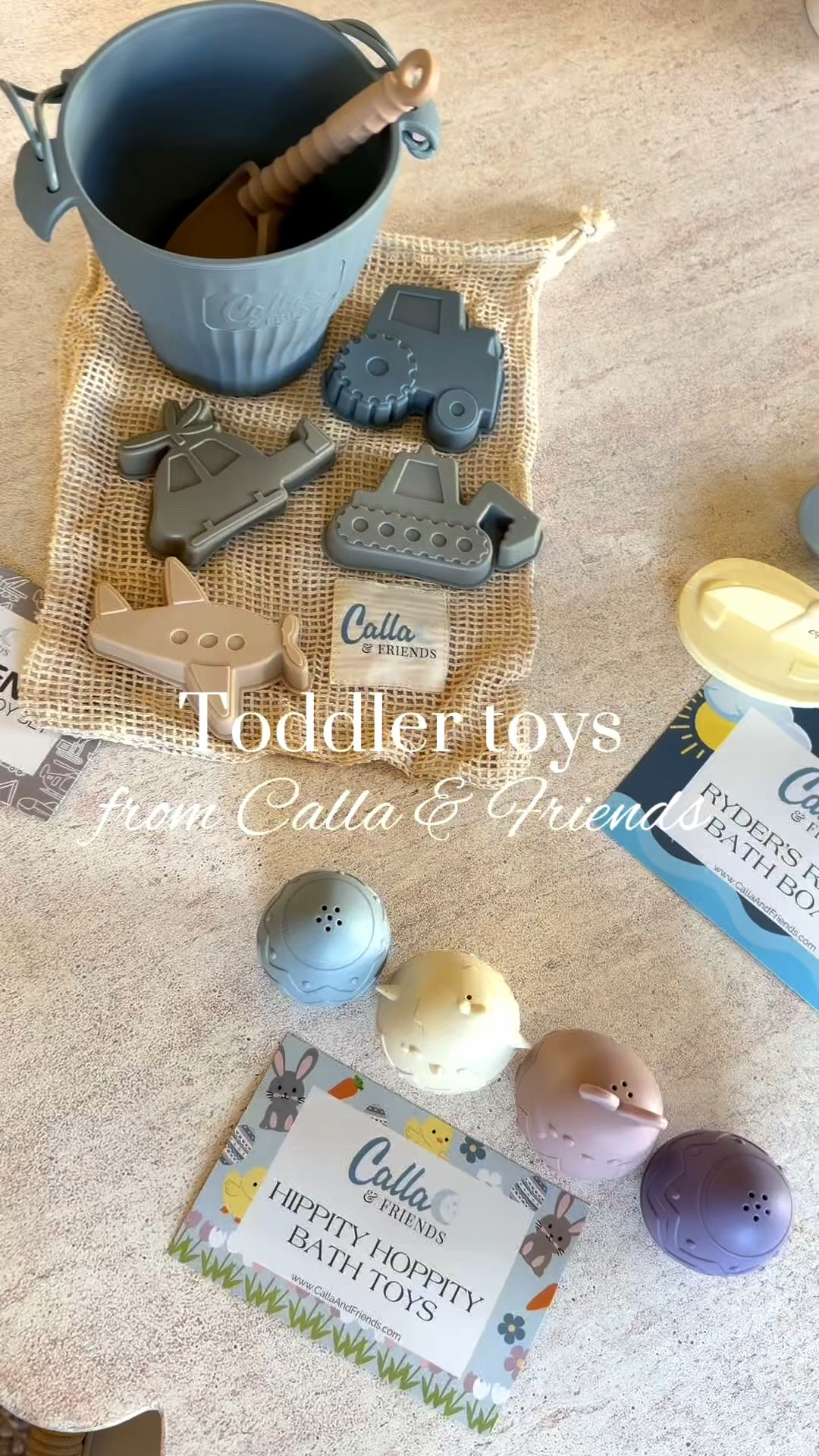Calla & Friends have the best bath toys and beach toys to add to your child’s Easter basket! 🧺 

Here are a few of my favorites for water tables, bath time, sensory bins & for the beach! Their products are made with food grade silicone, mold free and dishwasher safe! 

#LTKBaby #LTKmomlife #LTKKids