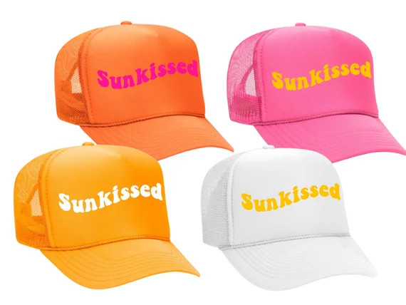 SUNKISSED - colorful trucker hat (multiple colors) | Etsy (US)