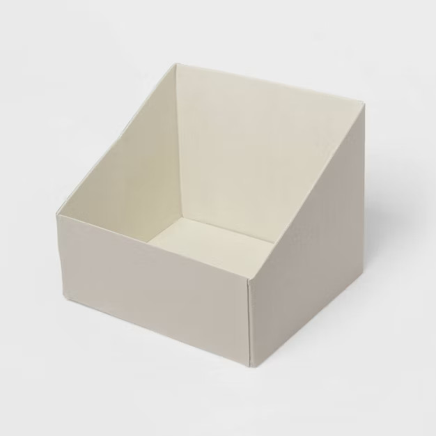 Tiered Hardside Fabric Storage Bin Gray - Brightroom™ | Target