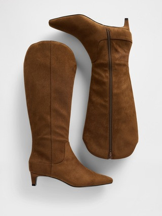 Kitten Heel Pointy Knee High Boots | Gap (CA)