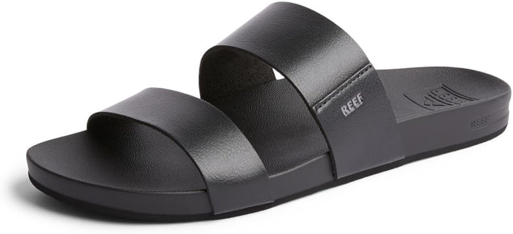 Reef Women's Cushion Vista Fashion Slide Sandal, Vegan Leather Strap, Soft Footbed | Amazon (US)
