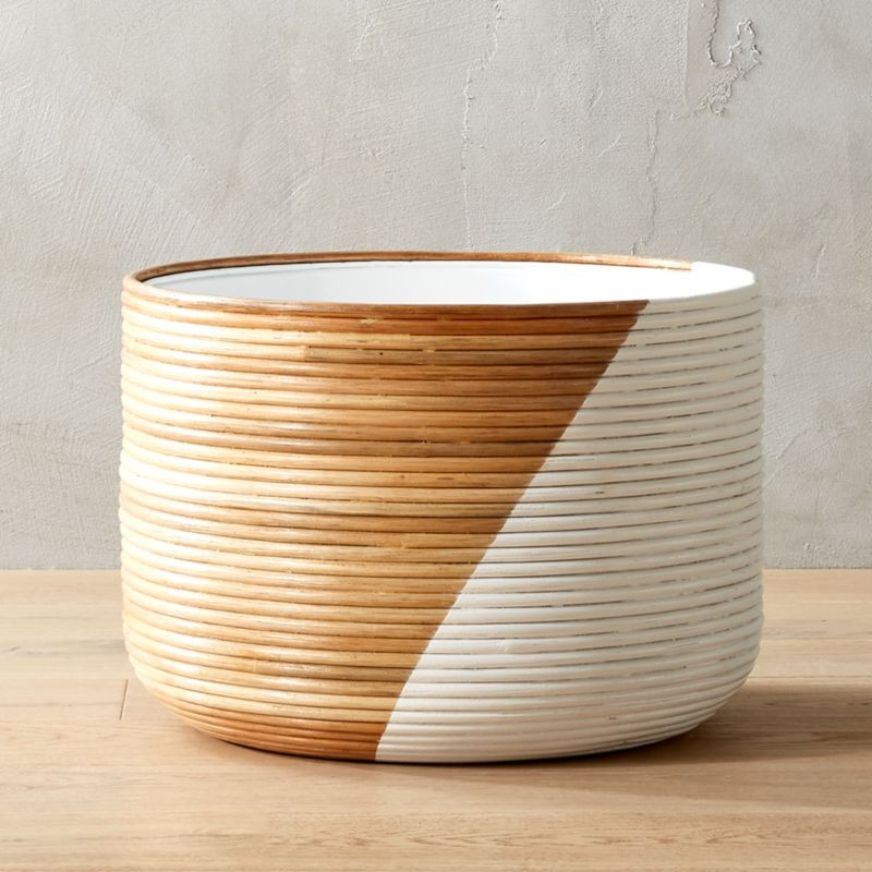 Basket Extra Large White Planter + Reviews | CB2 | CB2