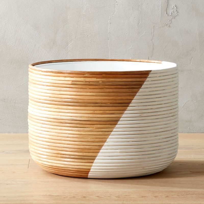 Basket Extra Large White PlanterCB2 Exclusive Limited Quantity. Buy online and pick up in store o... | CB2