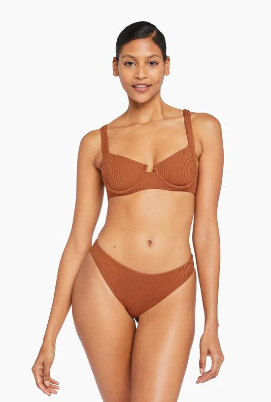 Demi Underwire Top - Chai EcoRib | Vitamin A Swim