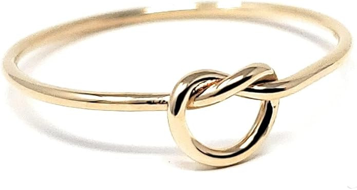 10k Solid Gold Stacking Knot Ring | Amazon (US)