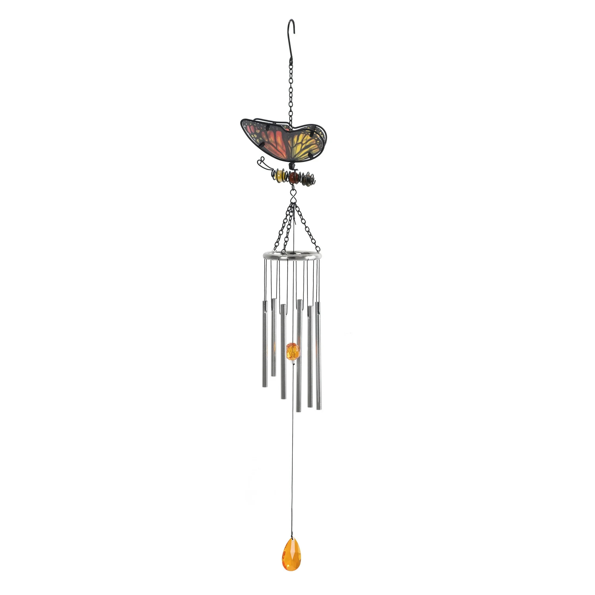 Mainstays Butterfly Glass and Metal Outdoor Wind Chime, Weather-Resistant | Walmart (US)