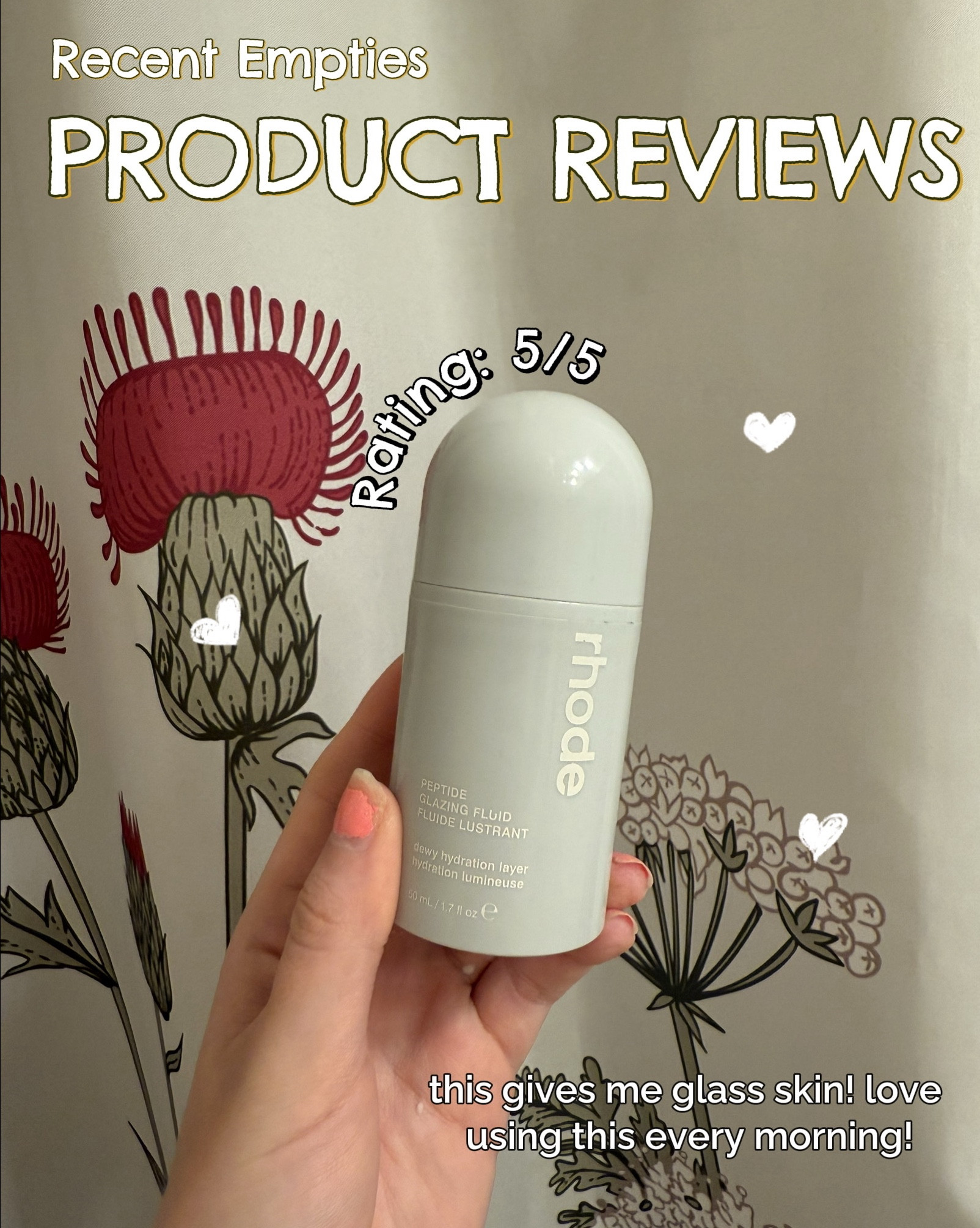 some recent empties and how i rate them!  
featuring: rhode peptide glazing fluid, elf holy hydration face cream, eos vanilla cashmere body lotion, ysl touche eclat concealer, neutrogena hydroboost water gel moisturizer  #empties #emptieshaul #emptiesreview #productempties #emptiesskincare 

#LTKBeauty