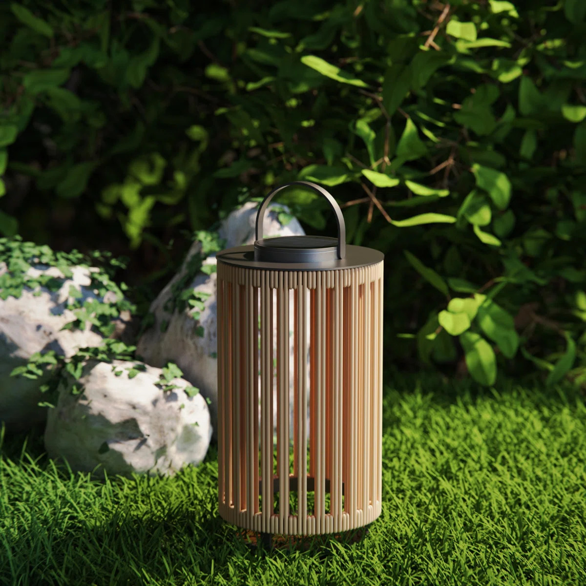 Outdoor Solar Lanterns Outdoor Hollowed-Out LED Floor Lights Aluminum Braided Rope Lantern with H... | Wayfair North America