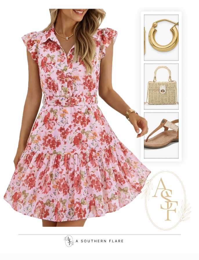 summer wardrobe with these cute dresses and accessories. Perfect for any summer day! #SummerStyle #AmazonFinds