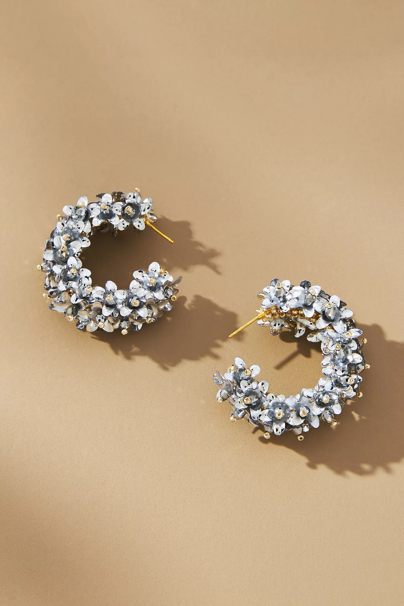 Olivia Dar Large Flower Hoop Earrings | Anthropologie (US)