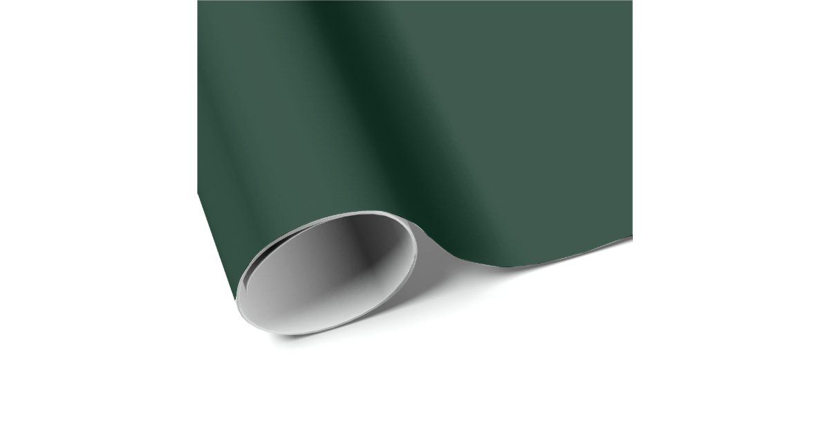 Minimalist dark pine green solid plain elegant wrapping paper | Zazzle | Zazzle