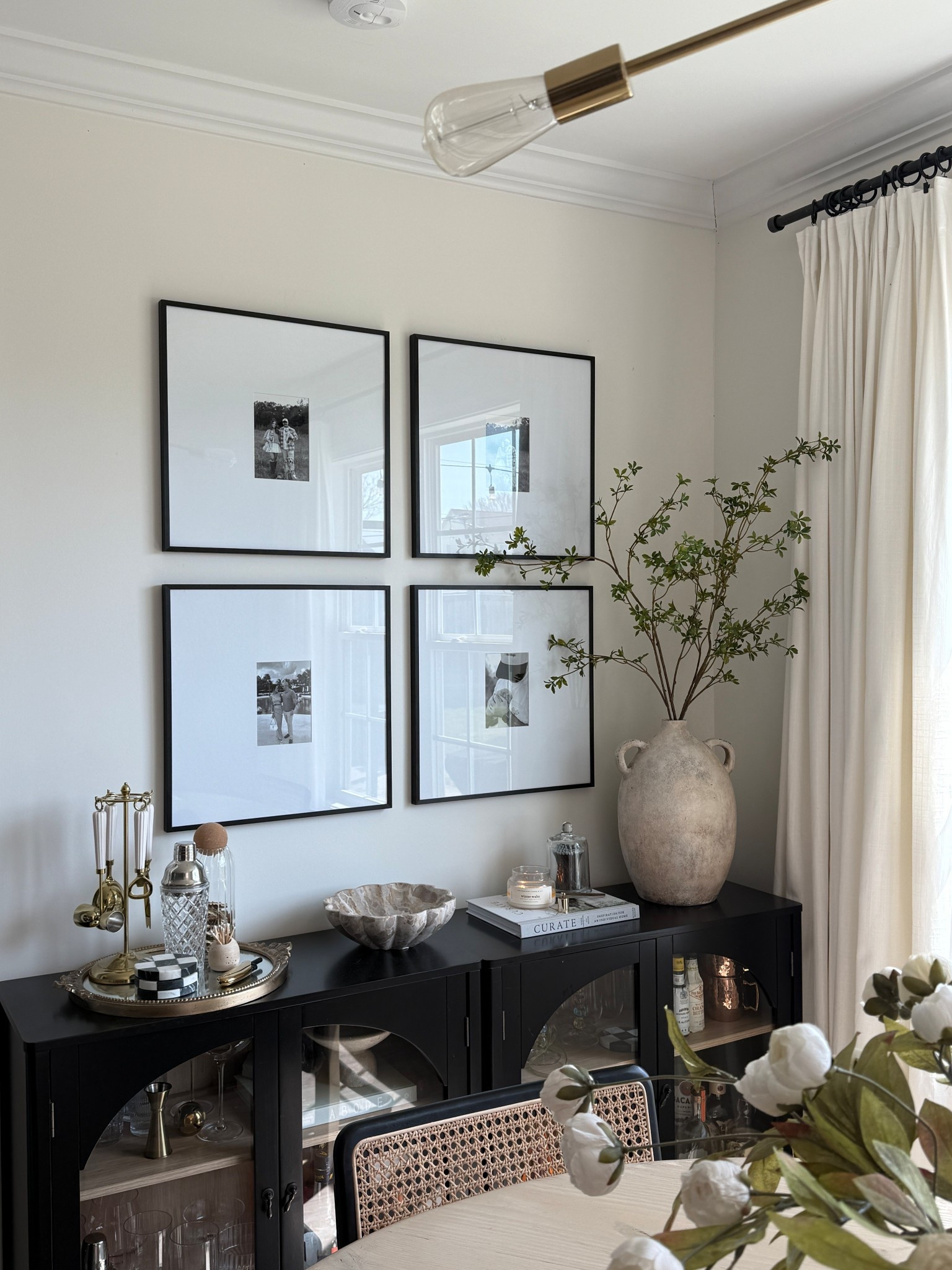 Walmart gallery wall. Black gallery wall. Matted frames. Target home. Target cabinet. Dining room decor

#LTKStyleTip #LTKHome #LTKFindsUnder50