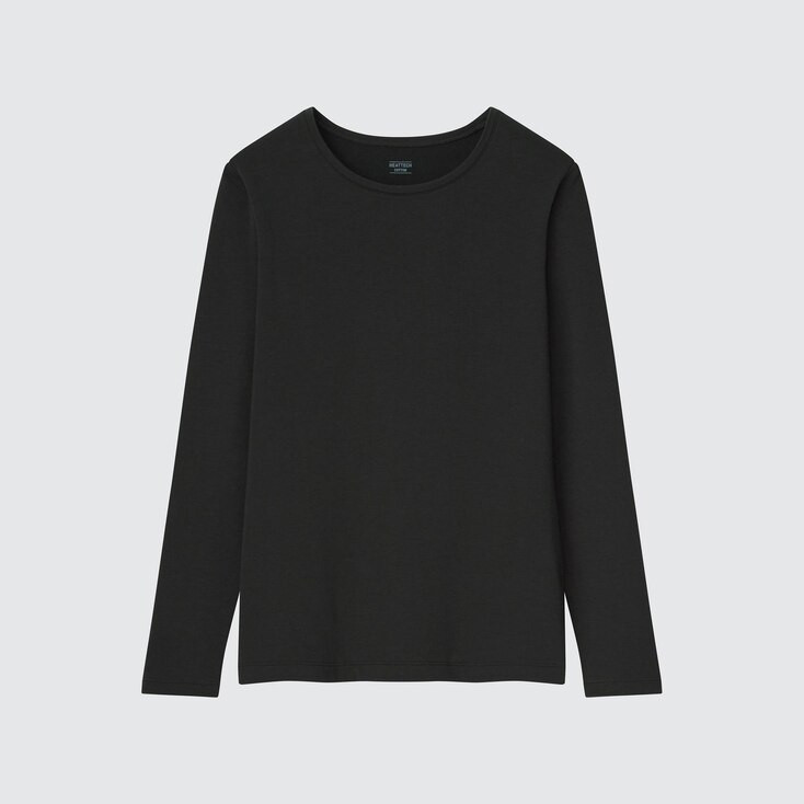 WOMEN HEATTECH COTTON CREW NECK T-SHIRT (EXTRA WARM) | UNIQLO (US)