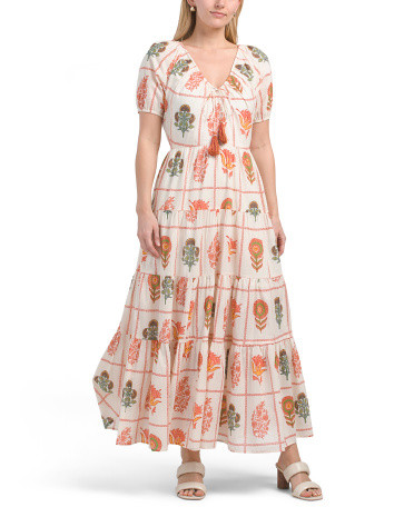 Ayana Flower Print Maxi Dress | TJ Maxx