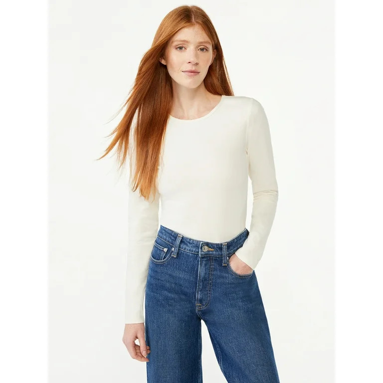 Free Assembly Women's Tie Back Bodysuit with Long Sleeves - Walmart.com | Walmart (US)