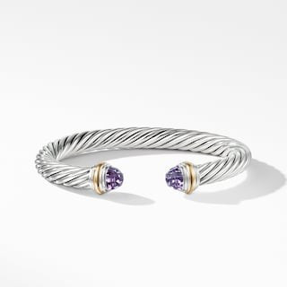 Cable Classic Collection® Bracelet with Amethyst and 14K Yellow Gold | David Yurman