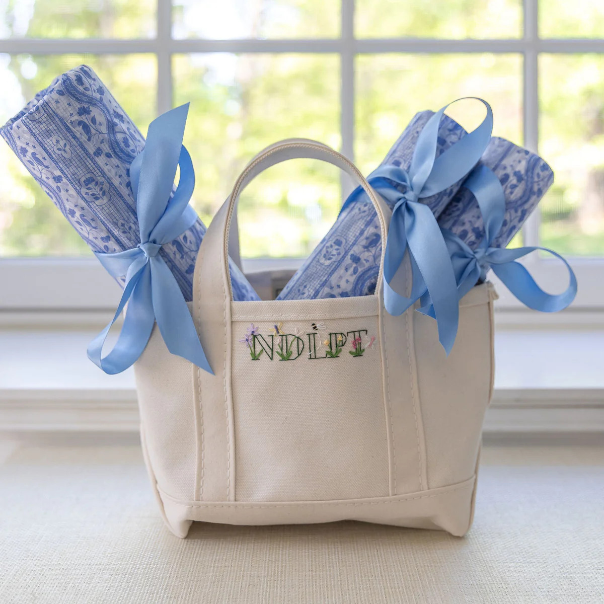 Embroidered Mini Canvas Boat & Tote Bag | Greystone Needlepoint