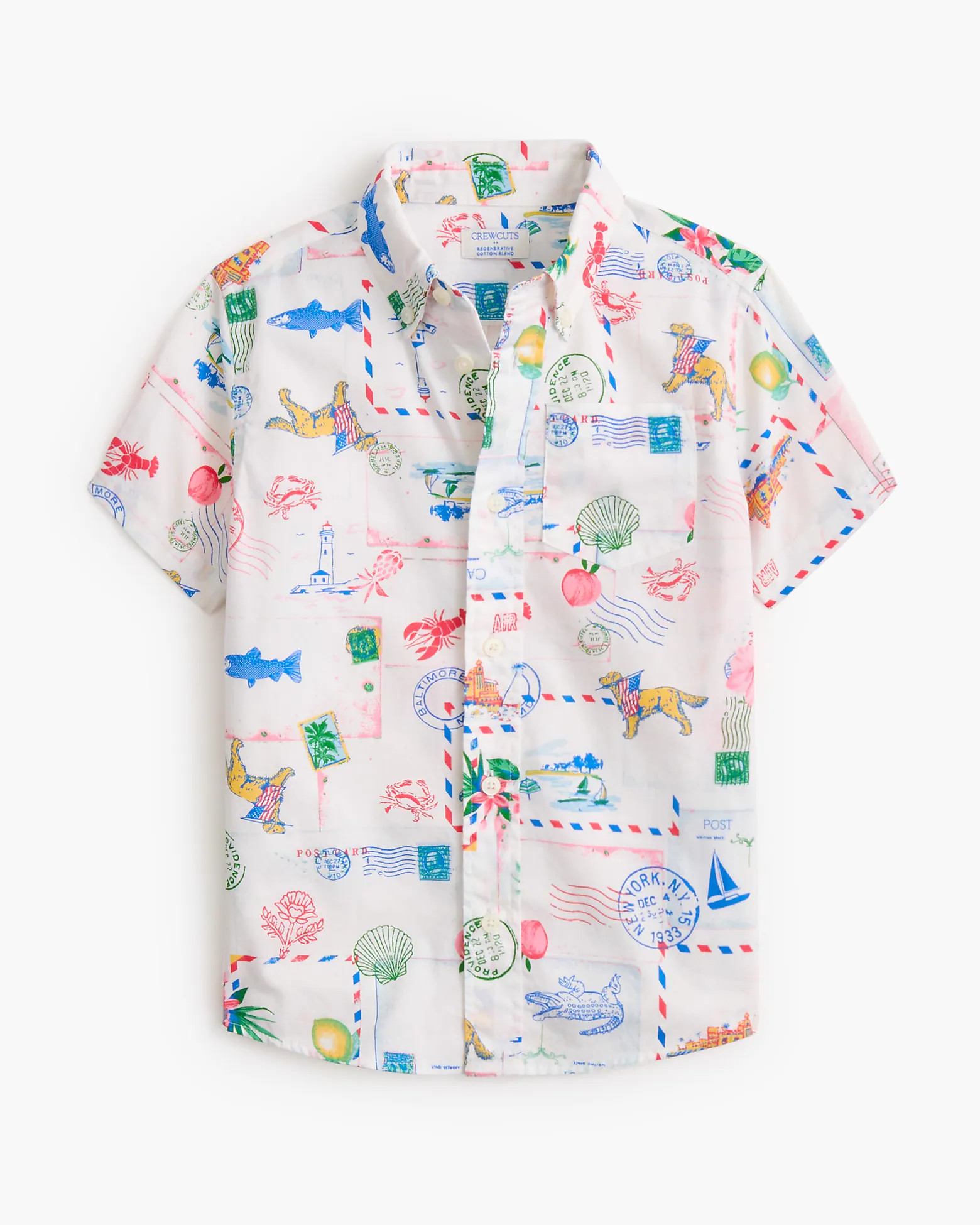 Boys' postcard short-sleeve shirt | J.Crew Factory