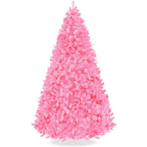 Best Choice Products 6ft Pink Christmas Tree Artificial Full Fir Tree Seasonal Holiday Decoration w/ 947 Branch Tips, Foldable Stand | Amazon (US)