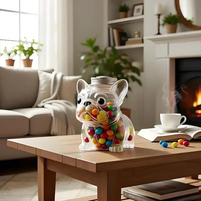 glass jar Dog Shaped Candy Jar Cute Airtight Dog Snack Container For Candy Coffee Pods With Lid Large Pet Shaped Food Storage Kitchen Canister Pet Lov | Wayfair North America