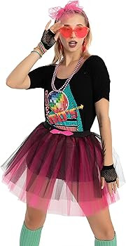Amazon.com: Spooktacular Creations 80s Costume Set with T-Shirt Tutu Headband & Other Halloween C... | Amazon (US)