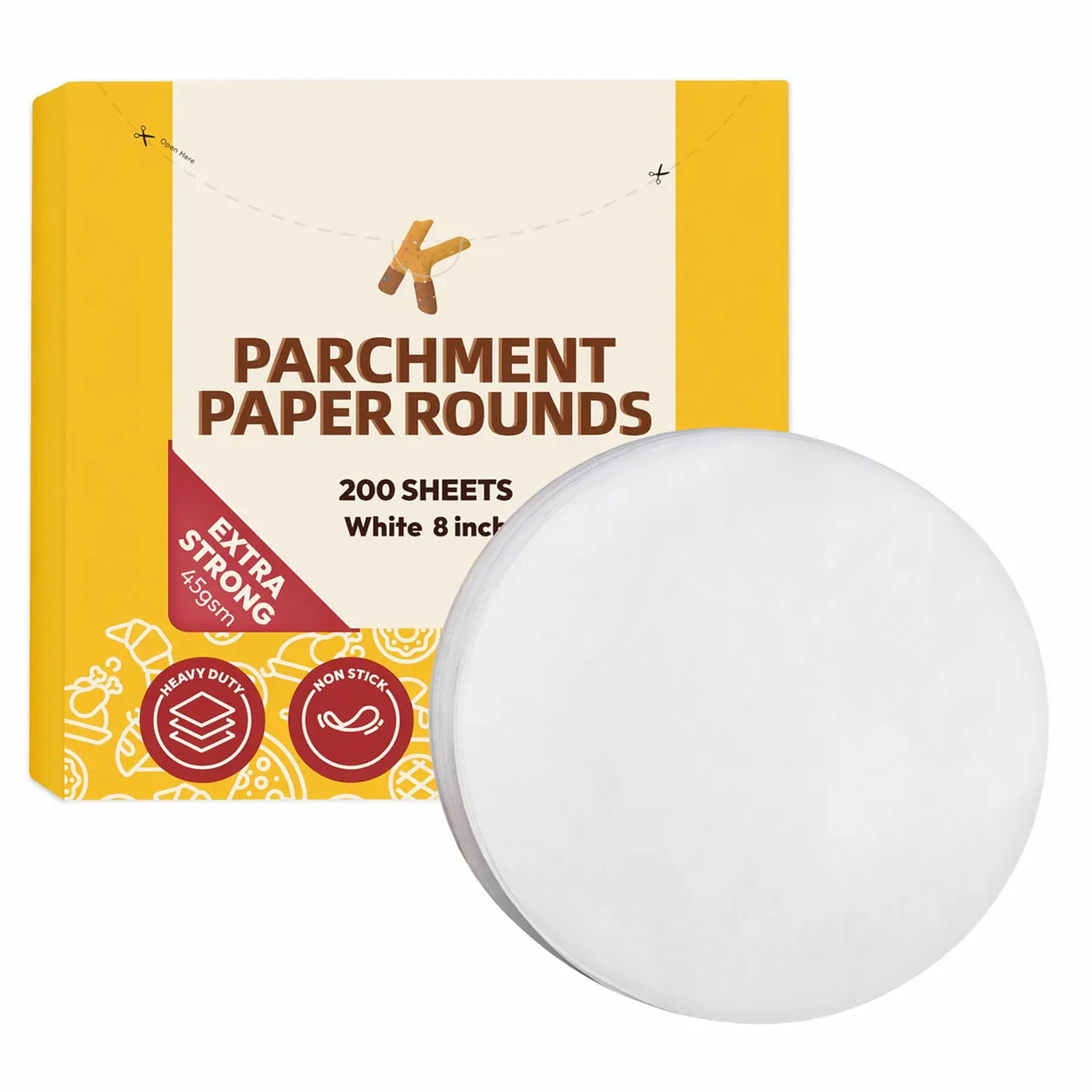 Anqtovp Heavy Duty Parchment Paper Rounds 8 Inch 200 pcs Nonstick Silicone Coated Baking Sheets for Cake Air Fryer and Tortilla Pressing one_size | Lowe's