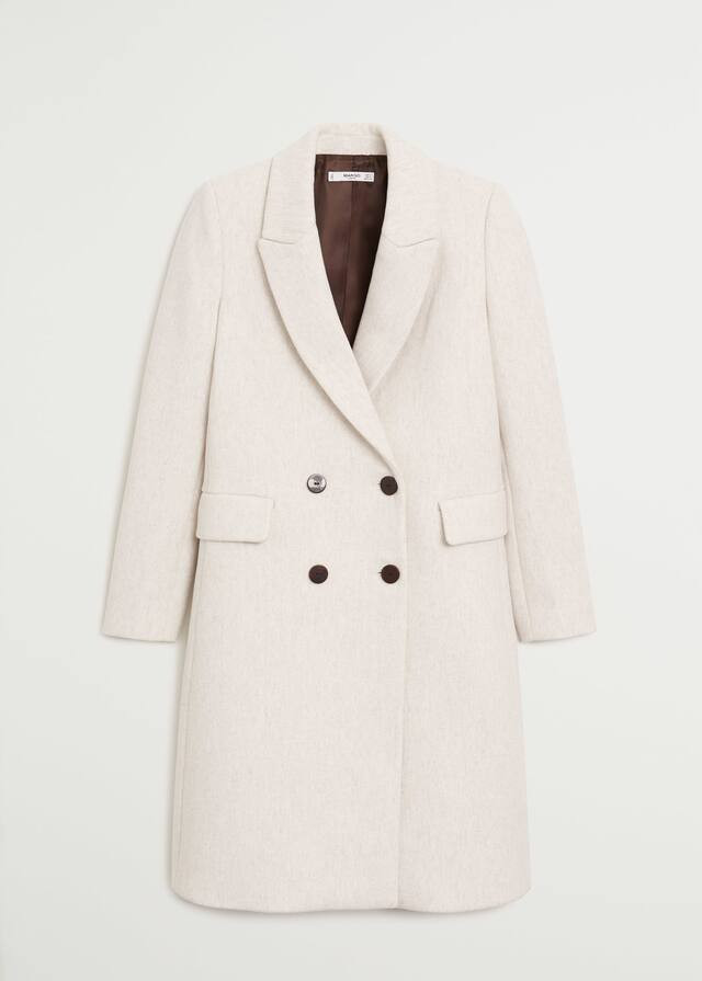 Double-breasted wool coat | MANGO (US)
