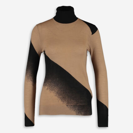 Brown & Black Wool Jumper | TK Maxx