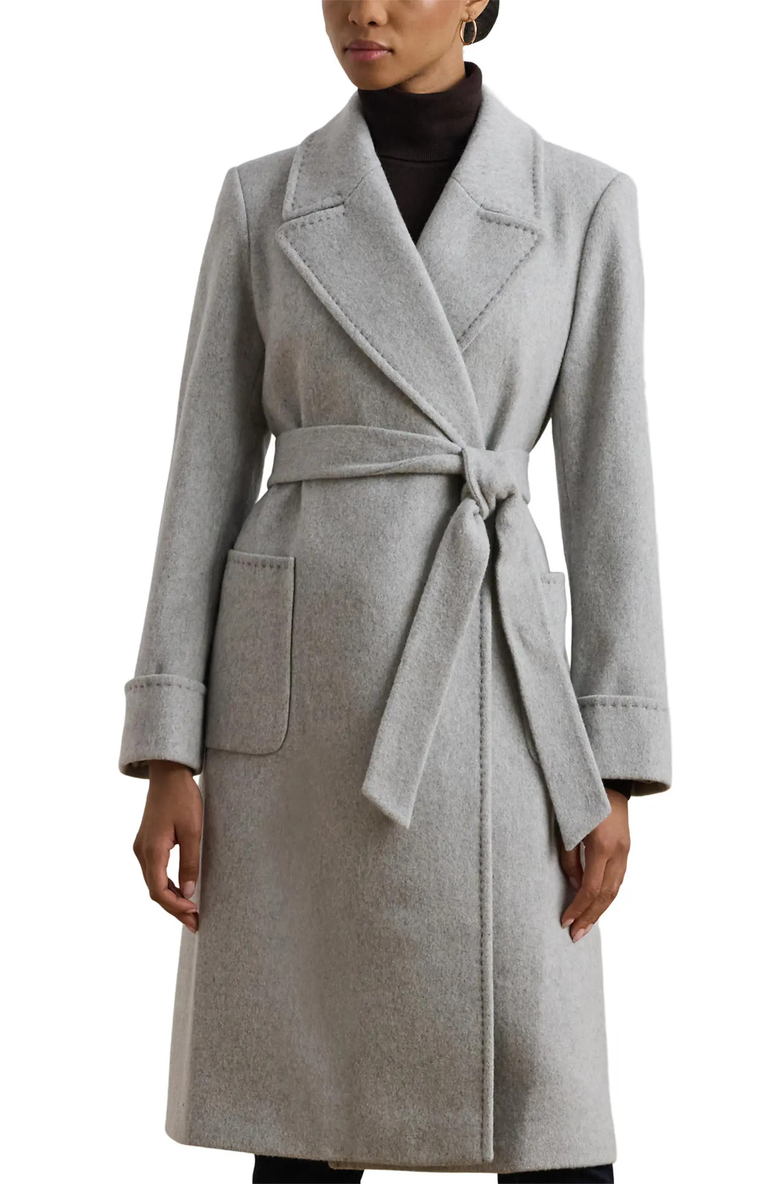 Wool Blend Wrap Coat | Nordstrom