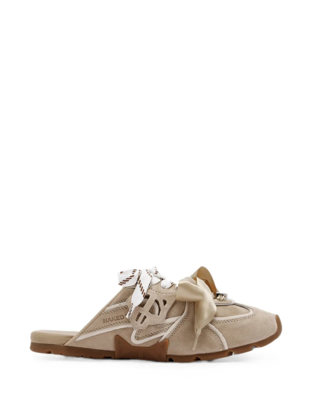 NAKED WOLFE bow-detail lace-up loafers - Neutrals | Farfetch Global