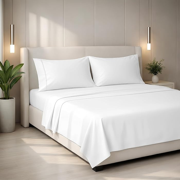 Mayfair Linen 100% Egyptian Cotton King Size Sheets Set - 2000 Series Luxury Sheets King Size Bed... | Amazon (US)