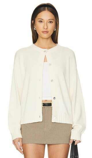 Knit Cardigan in Creme | Revolve Clothing (Global)