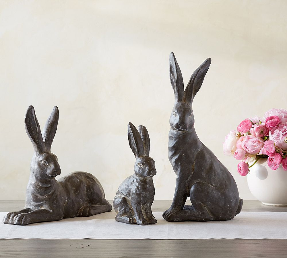 Essex Handcrafted Bunny Sculpture, Set of 3 | Pottery Barn (US)
