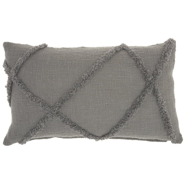 Nourison Life Styles Grey Decorative Throw Pillow , 14" X 24" | Walmart (US)