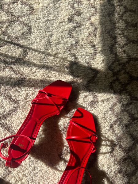 Red strappy sandals for summer ❤️

#LTKShoeCrush #LTKSeasonal