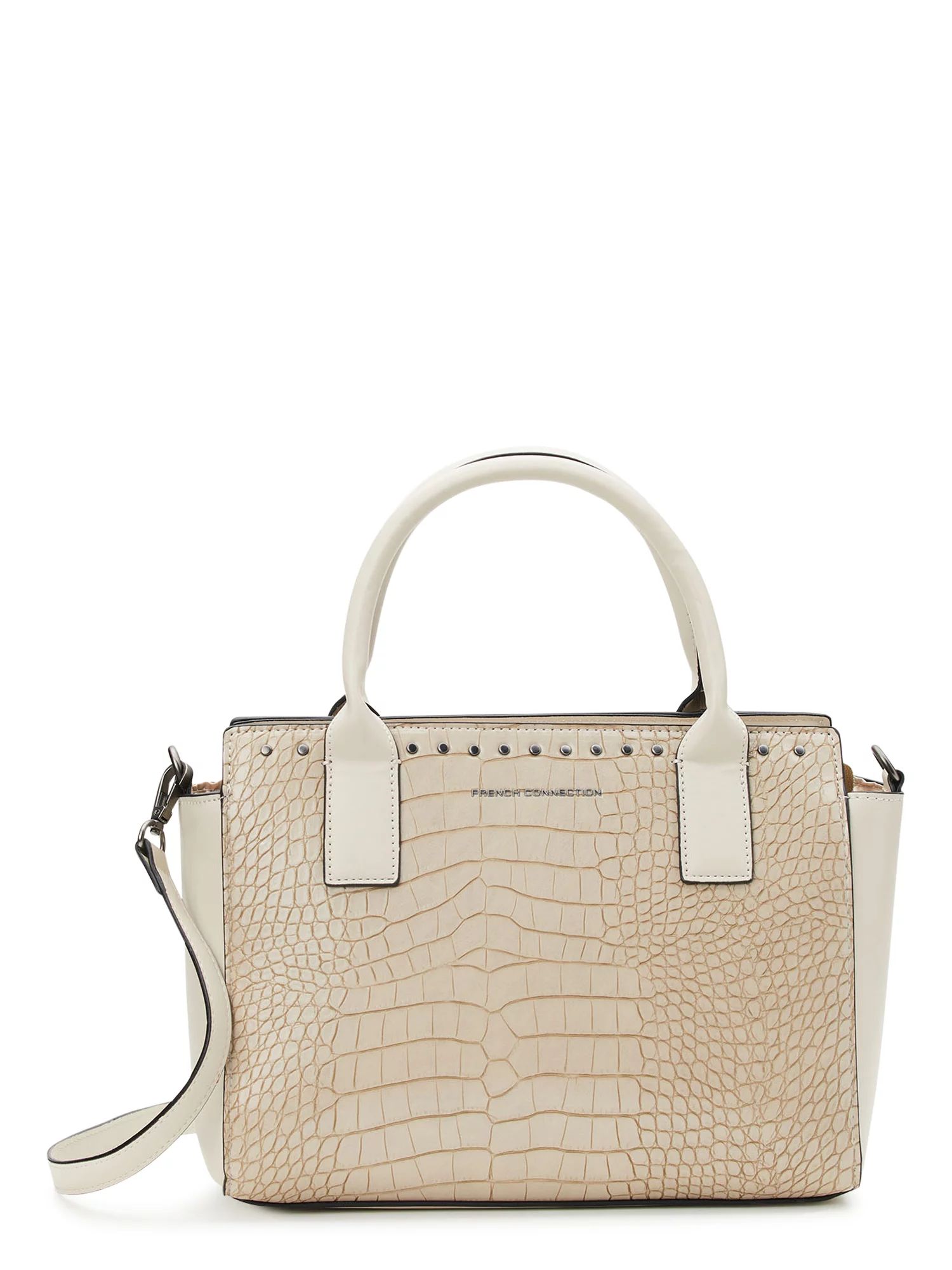 French Connection Women’s Jessamy Croco Satchel, Gray | Walmart (US)