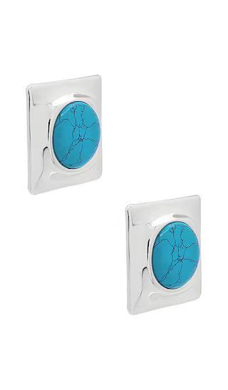 Joan Earring in Silver & Turquoise | Revolve Clothing (Global)