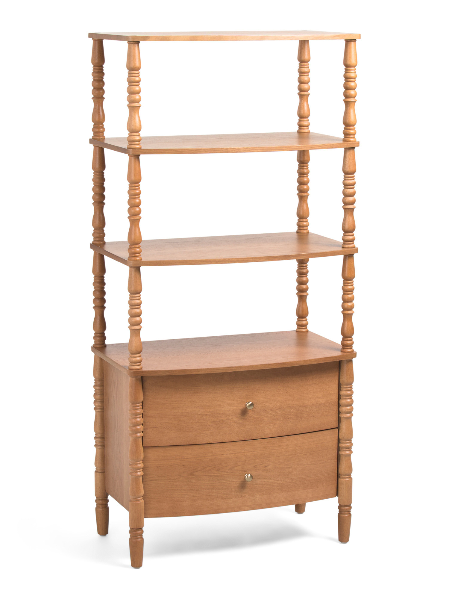 60x28 Spindle Bookshelf With Storage | Marshalls
