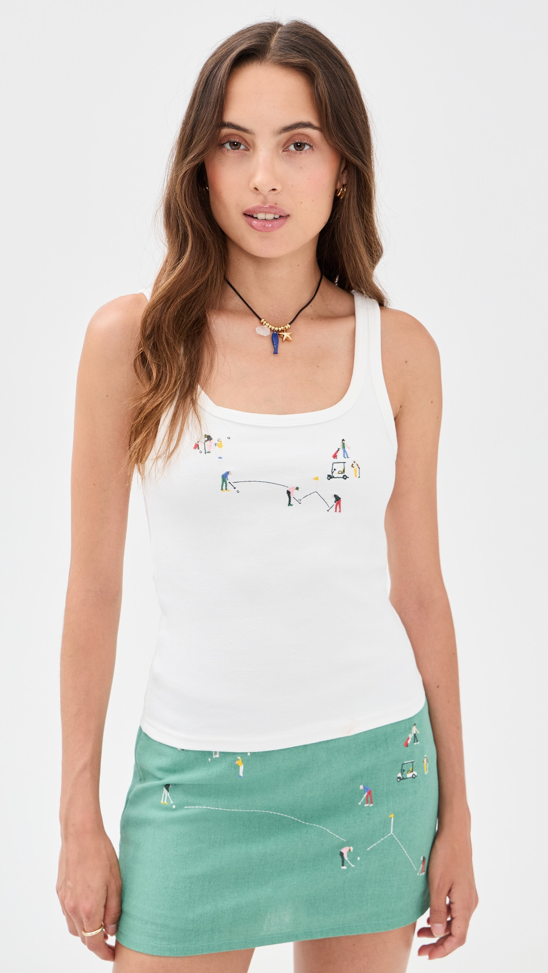 Yellow the Label Golf Scene Tank Top White L | Shopbop