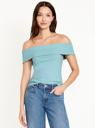 Off-Shoulder Ribbed Top | Old Navy (US)