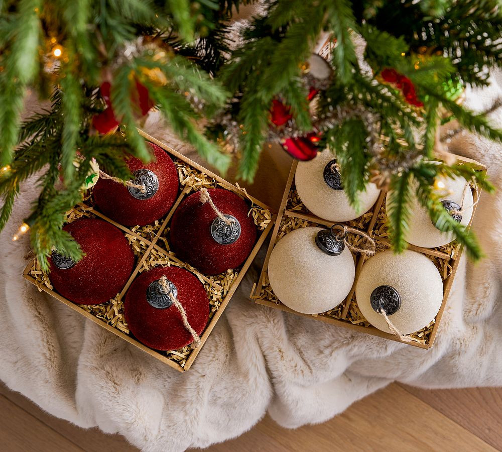 Large Felt Ornament Box Set of 4 | Pottery Barn (US)